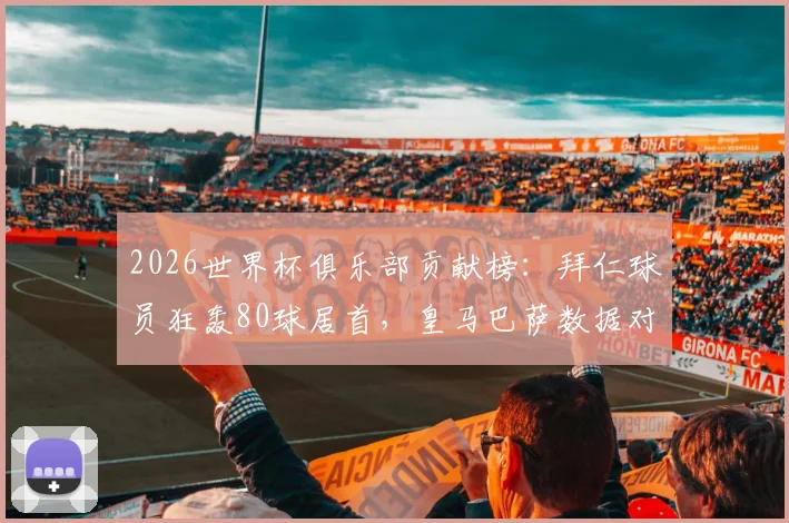 2026世界杯俱乐部贡献榜:拜仁球员狂轰80球居首,皇马巴萨数据对比,附历史总进球排名解析