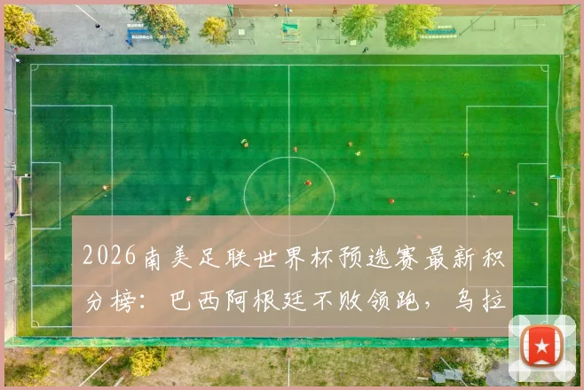 2026南美足联世界杯预选赛最新积分榜:巴西阿根廷不败领跑,乌拉圭出局形势分析